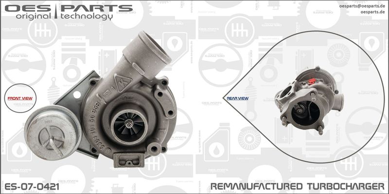 OES PARTS kompresorius, įkrovimo sistema ES-07-0421